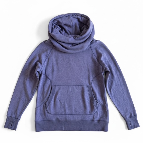 L.L.Bean Cozy Cowl Neck Pullover Sweatshirt Casual Streetwear Lavender Large - Picture 2 of 5